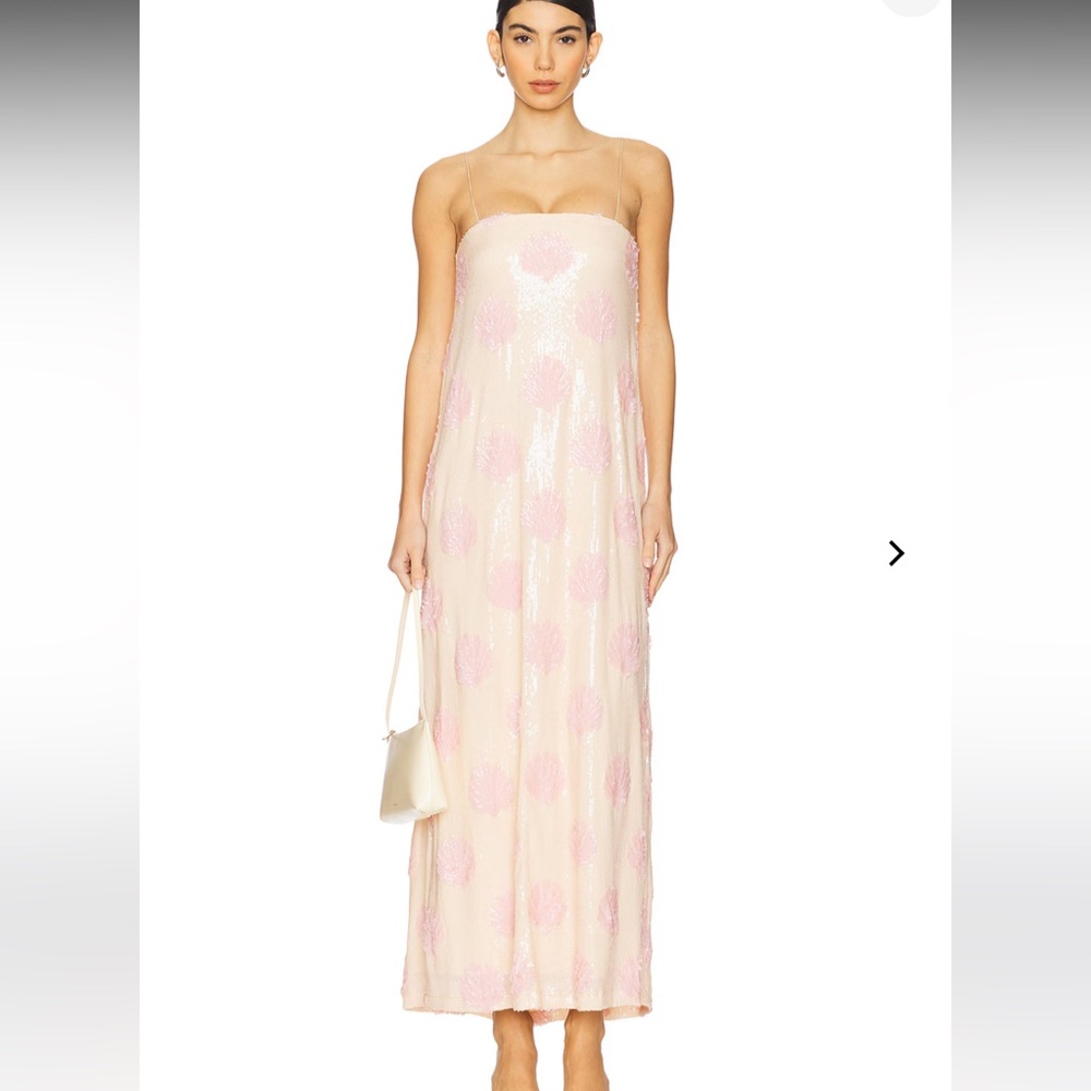 Show Me Your MuMu Pink Sequin Strapless Dress